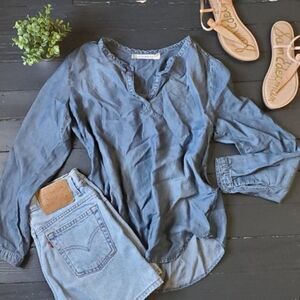Chelsea and Violet Denim Blouse